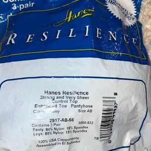 Hanes Resilience Strong and very sheer enhanced toe. 2 pairs siz AB Navy -  3/20